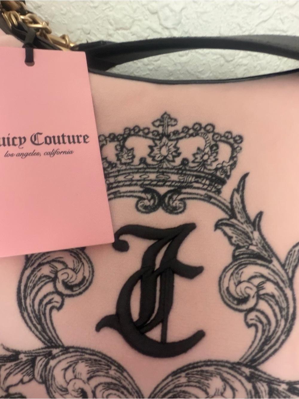 Juicy Couture Pink and Black Logo Tote